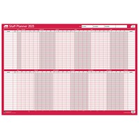 Sasco Staff Planner, Mounted, 915x610mm, 2025 Sasco Staff Planner, Mounted, 915x610mm, 2025