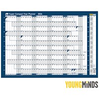 Sasco Super Compact Year Planner, Unmounted, 400x285mm, 2024