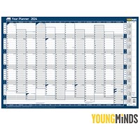 Sasco Vertical Year Planner, Unmounted, 915x610mm, 2024