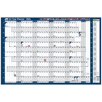Sasco EU Year Planner, Mounted, 915x610mm, 2024