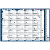 Sasco EU Year Planner, Mounted, 915x610mm, 2024