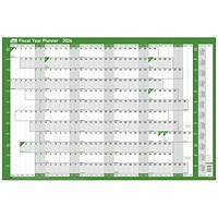 Sasco Fiscal Year Planner, Unmounted, 915x610mm, 2024-2025
