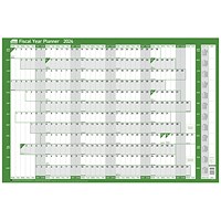 Sasco Fiscal Year Planner, Unmounted, 915x610mm, 2024-2025