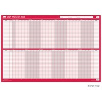 Sasco Staff Planner, Mounted, 915x610mm, 2026