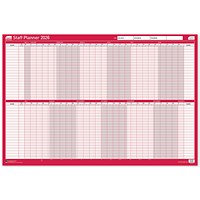 Sasco Staff Planner, Unmounted, 915x610mm, 2026 Sasco Staff Planner, Unmounted, 915x610mm, 2026