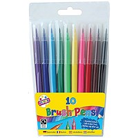Artbox Quality Brush Fibre Pens Assorted x10 Pack of 12