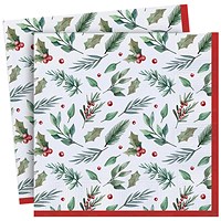 Traditional Christmas Party Paper Napkins x20 Pack of 12