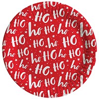 Contemporary Christmas Party Paper Plates x6 Pack of 12
