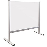 Counter and Desk Protection Screen, tempered glass, 60 x 65 cm