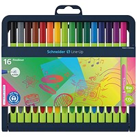 Schneider Line Up Fineliners Assorted (Pack of 16)