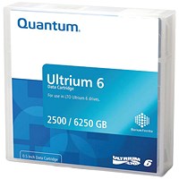 Quantum LTO-6 Ultrium Data Cartridge, 2.5/6.25TB