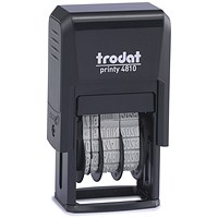 Trodat 4810 Self-Inking Date Stamp Black