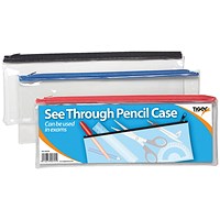 See Through Pencil Case 330 x 125mm (12 Pack)