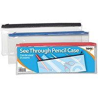 See Through Pencil Case 330 x 125mm (Pack of 12)