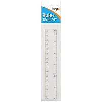Tiger 15cm Ruler, Clear, Pack of 12