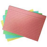 Tiger Lined Revision and Presentation Cards, 152x101mm, Assorted, 10 Packs of 54 Cards