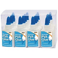 Tiger Washable PVA Glue, 40ml, Pack of 16