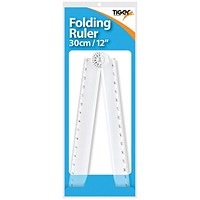Tiger 30cm Folding Ruler/Protractor (Pack of 25)