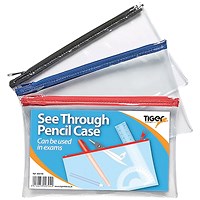 See Through Pencil Case 200 x 125mm (Pack of 12)