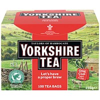 Yorkshire Tea One Cup Tea Bags, Pack of 100