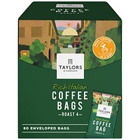 Taylors of Harrogate Rich Italian Roast 4 Coffee Bags, Pack of 80