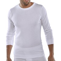 Beeswift Long Sleeve Thermal Vest, White, Medium