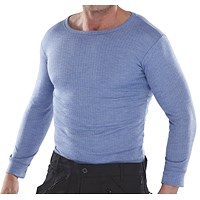 Beeswift Long Sleeve Thermal Vest, Blue, 2XL Beeswift Long Sleeve Thermal Vest, Blue, 2XL