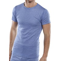 Beeswift Short Sleeve Thermal Vest, Blue, XL