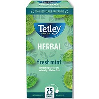 Tetley Mint Fusion Tea Bags - Pack of 25