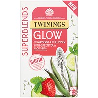 Twinings SuperBlends Glow Herbal Tea, Pack of 20