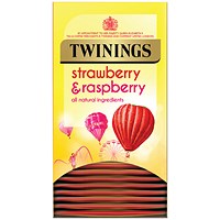 Twinings Strawberry and Raspberry Fruit Tea, Pack of 20