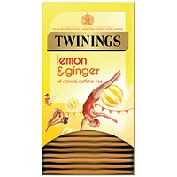 Twinings Lemon and Ginger Fruit Tea, Pack of 20