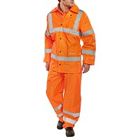 Beeswift Lightweight En471 En343 Suit, Orange, 4XL