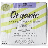 Care & Protect 100% Organic Cotton Day Pads, Pack of 80