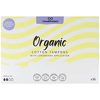 Care & Protect Organic Cotton Applicator Tampons, Regular, Pack of 192