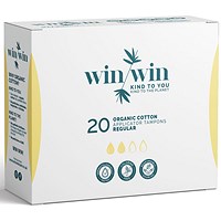 WinWin Organic Applicator Tampons, Super, Pack of 240