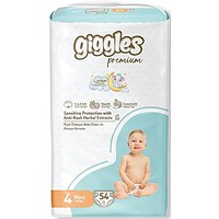 Giggles Maxi Nappies 7-18kg Jumbo (Pack of 54)
