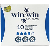 WinWin Sustainable Ultra Night Pads, Pack of 120