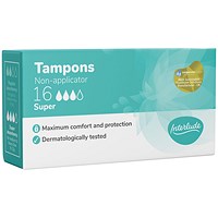 Interlude Non-Applicator Tampons, Super, Pack of 192