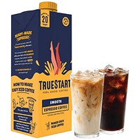 Truestart Espresso Coffee Concentrate, 1 Litre, Pack of 6