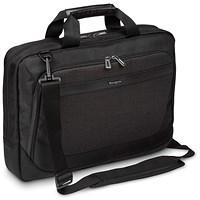 Targus CitySmart Notebook Briefcase, For up to 15.6 Inch Laptops, Black/Grey