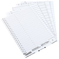 Rexel CrystalFiles Link Classic Card Inserts, Extra-deep, White, Pack of 50