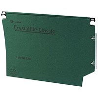 Rexel CrystalFile Classic Lateral Files, 330mm Width, 30mm Square Base, Green, Pack of 25