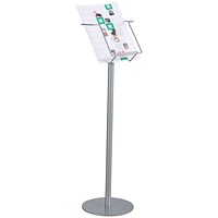 Twinco Literature Display Stand, Holder, A4, Silver