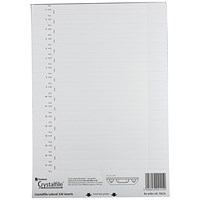 Rexel CrystalFiles Extra Card Inserts, White, Pack of 25