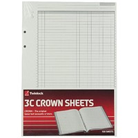 Rexel Crown 3C F9 Treble Cash Refill Sheets (Pack of 100) 75849