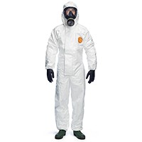 Tychem 4000S Chz5 Hooded Coverall, White, Large