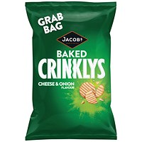 Jacobs Baked Crinklys Cheese & Onion Bag, 45g, Pack of 30