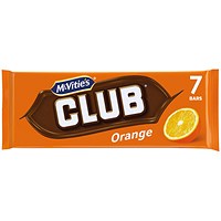 McVities Club Orange Biscuit Bars, Pack of 7