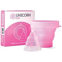 Unicorn Medical Grade Silicone Period Cup/Sterilising Unit, Pink